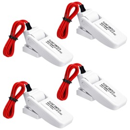 Landhoow 4 Pcs Automatic Boat Bilge Pump Float Switch, 12v 24v 32v Bilge Float Switch Moisture Tight Seals for Automatic Electric Water Pump Accessories Ignition Protected (White)