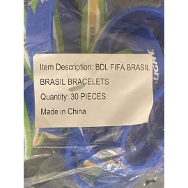 Bud Light BRASIL ~ 30 FIFA World Cup Soccer Flexible Wrist Bracelets Bud Light NEW
