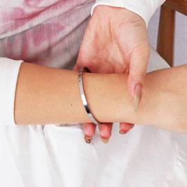 MILAKOO Women's Chain Bracelet Bangle Set Stainless Steel Adjustable Boho Bracelets Stackable Twist Figar Open Bangle Bracelet Cuff for Men Women, Stainless Steel, No gemstone