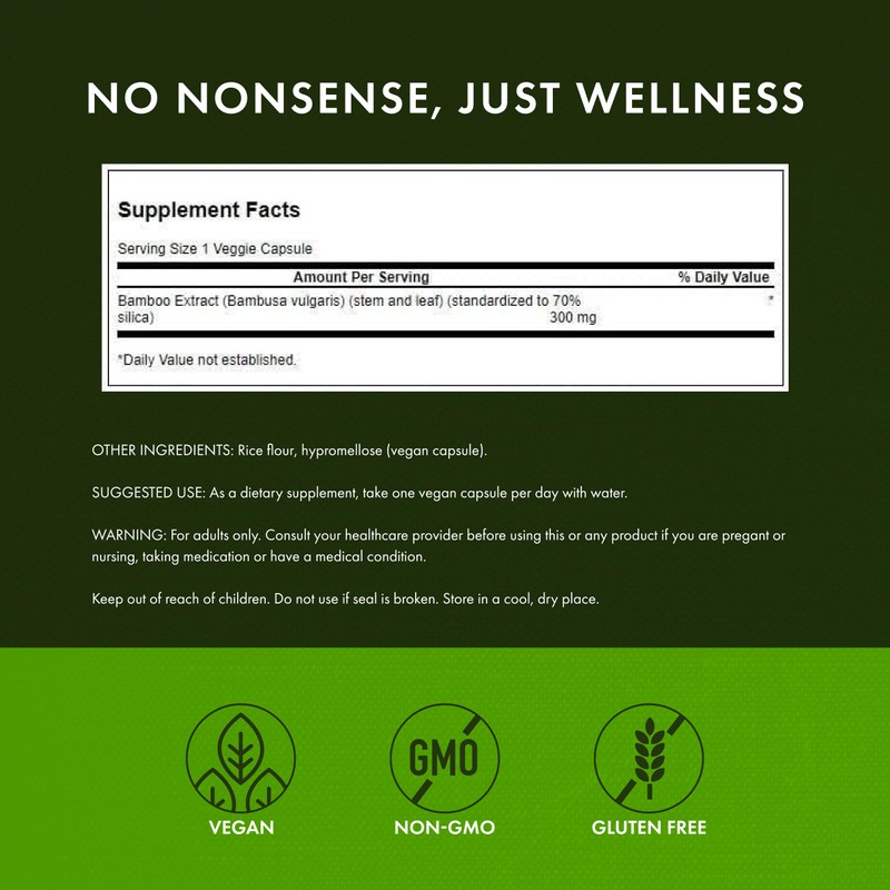 Swanson Bamboo Extract - Natural Hair, Skin and Nails Supplement