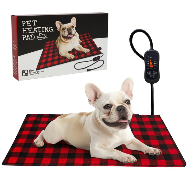 Lepawit Pet Heating Pad, Adjustable Emperature Heated Dog Bed with