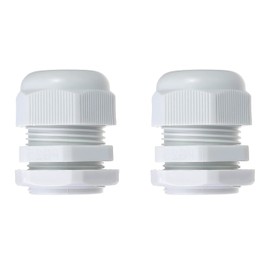 Heyiarbeit 10Pcs PG25 Cable Gland Plastic Waterproof Cable Glands Joints Adjustable Connector for Machinery Control Boxes White