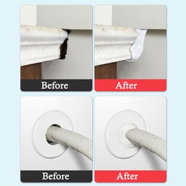 New Waterproof Duct Seal Repair Sealing Clay 6 Pack White Moldable Silicone Putty, Quick Mending Mud for Pipe Connection, Wall Hole, Air Conditioning Holes