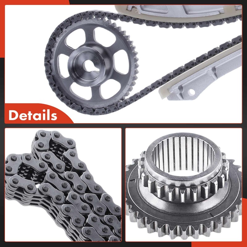 A-Premium 7PCS Engine Timing Chain Kit W/Tensioner & Guide &