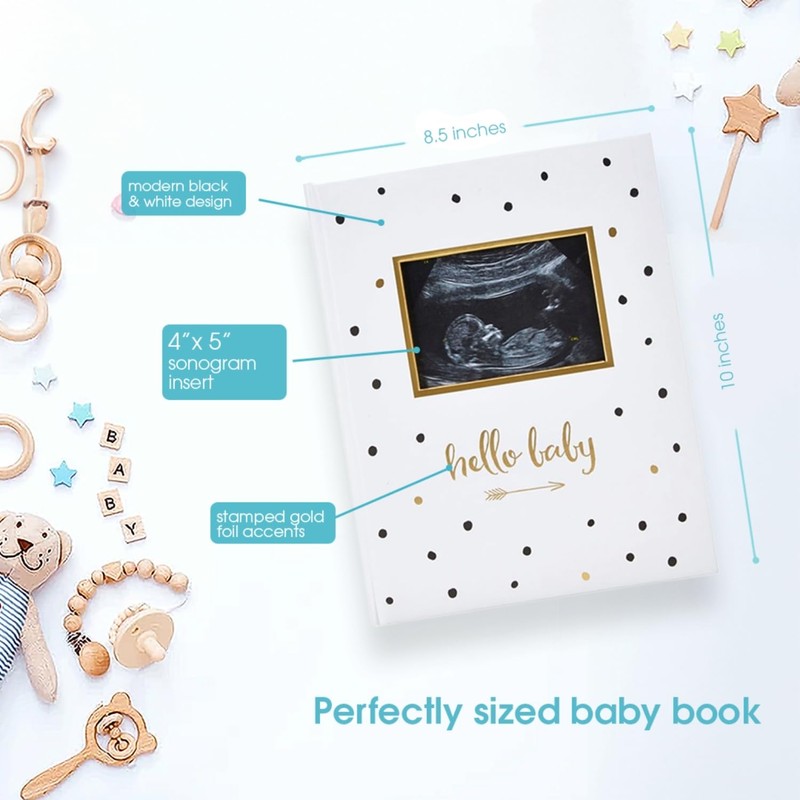 Pearhead Hello Baby First 5 Years Memory Book, Gender-Neutral Baby
