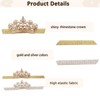 NUOSYI 2PCS Baby Girls Crown Headbands Rhinestone Tiara Elastic Hair
