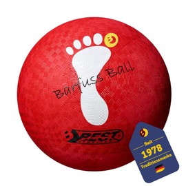 Best Sporting Barfuß Fußball I Leichter Ball Größe 5 I roter Sportball I hochwertiger Kickball I Kinder Spielball aus Soft-Gummi I Strandball für Drinnen und Draußen geeignet I Ball Kinder