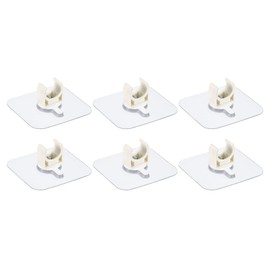 QUARKZMAN Pack of 6 PVC Water Pipe Clamp Brackets Fits 16 mm (5/8 Inch) AD Pipe Hose Hanger Support U-Shaped Pipe Pipe Clips