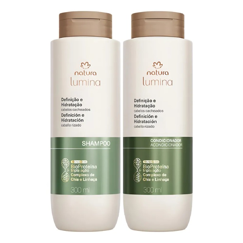 Shampoo + Acondicionador Antifrizz Lumina® Cabello Rizado
