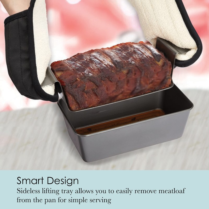 Chicago Metallic 2-Piece Healthy Meatloaf Pan with Draining Insert Professional