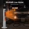 1500W Oscillating Ceramic Tower Space Heater 3D Flame Portable Electric
