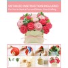 DIY Felt Flower Kit, Felt Pink Rose Bouquet Kit, Floral