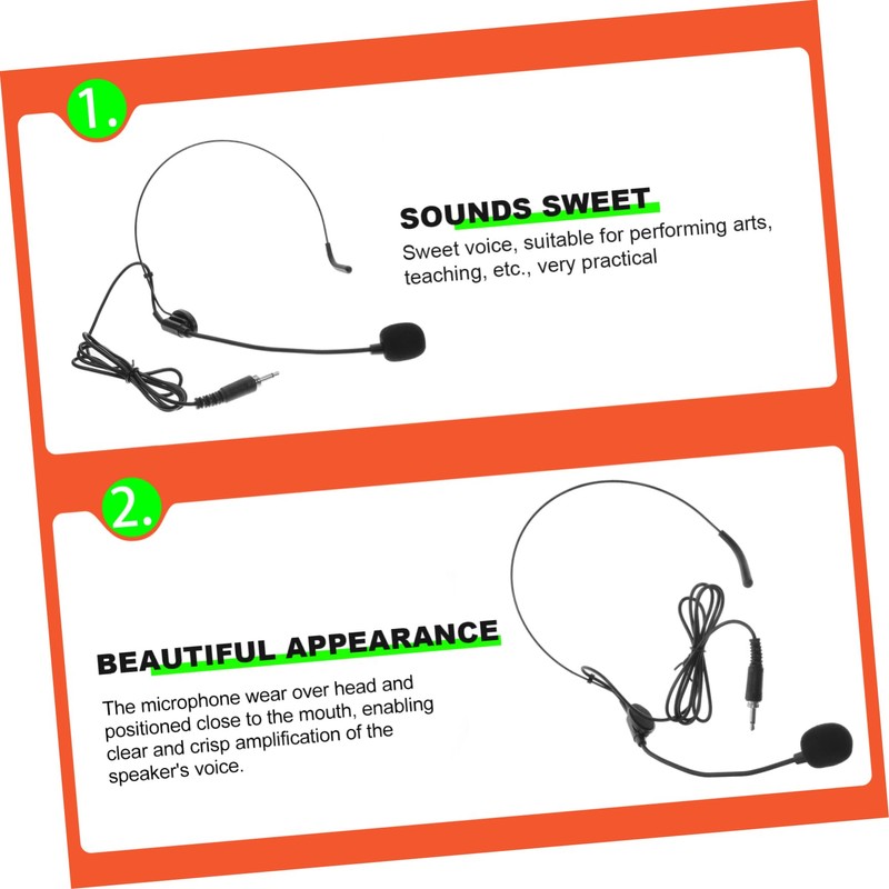 Gadpiparty Headset Microphone for Classroom Use Versatile Wired Microphone for