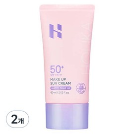 Holika Holika Makeup Sun Cream SPF50+ PA+++, 60ml, 2 pieces / 홀리카홀리카 메이크업 선크림 SPF50+ PA+++, 60ml, 2개