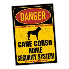 Cane Corso Italiano Dog Sign Danger Security System Door Sign Dog Sign Warning Sign Dog Private Property Dog Warning Warning