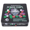 100PCS Poker Chips Cards with Portable Carrying Case for Texas