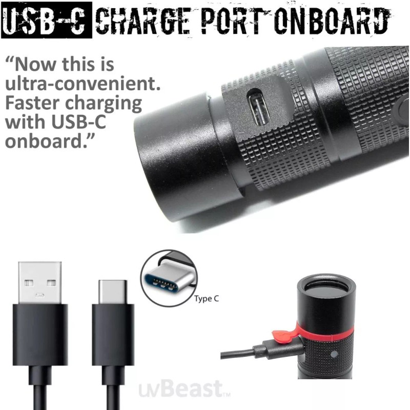 Uvbeast Linterna Uv Luz Negra Ultravioleta Hd Profesional