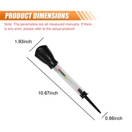 Battery Hydrometer Tester, 11In Electrolyte Hydraulic Density Meter for Golf Cart/Deep Cycle Battery, Professional Car Battery Repairing Tool for Fast Detection (1PC)