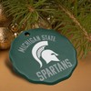GRAPHICS & MORE Michigan State Spartans Porcelain Scalloped Holiday Christmas