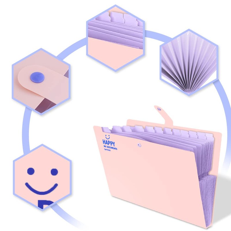 Document Folder, A4 Organiser Folder, Compartments Folder, High Capacity, Expandable,