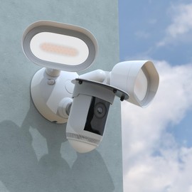 HOLACA Sun Rain Camera Cover for Floodlight Cam Wired Pro-Black (White)