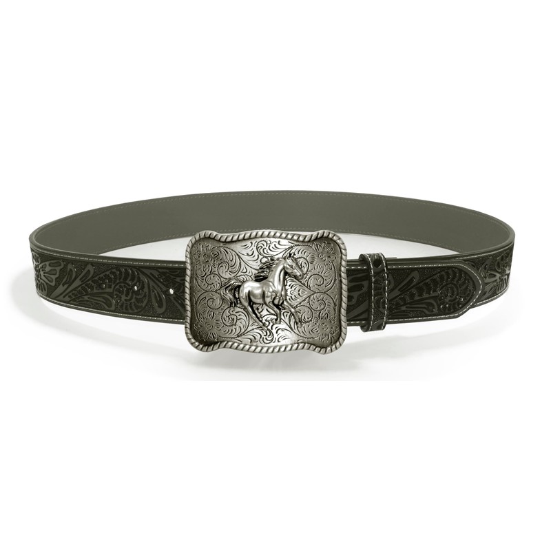 Moranse Silver Religion Cross Kneeling Prayer Design Western Cowboy Rectangle