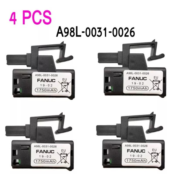 Unbranded 4Pcs Fanuc CNC battery A98L-0031-0026 PLC battery A02B-0309-K102 3V