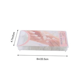 Healeved Strong Sturdy Nail Tips of 600pcs Flat Fake Nails for Women Girls Diy Nail Art Stickers