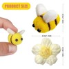 40 Pieces Pompom Accessories, Bee Decorations, Crochet Flowers, Felt Flowers,