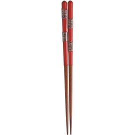 Kawai 118444 Chopsticks Wakasa Lacquer, Flower Thread, Vermilion, 8.3 inches (21 cm), Made in Japan