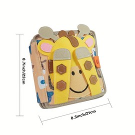 Early Education Enlightenment Busy Board Toy, 1 Count 3D Story Cloth Book, Fine Motor Skills Learning Toy, Travel Toy, Birthday Gift, Play:_Black_1 Count