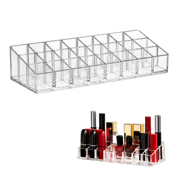 Lipstick Organiser, 24 Slots Lipstick Stand Make Up Organiser, Lipstick