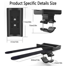 LONGHAO Bicycle Torch Holder, Bicycle Torch Holder, Bicycle Light Holder, Universal Bicycle Light Holder, 360º Rotatable Clip Clamp, for Bicycle Handlebars with a Diameter