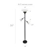 Elegant Designs LF2002-RBW 3 Light Floor Lamp, Restoration Bronze/White