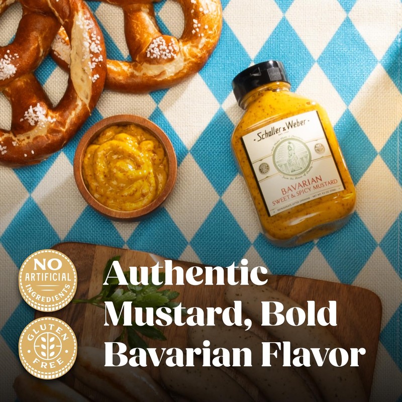 Schaller & Weber Bavarian Mustard, 9.5 Oz Squeeze Bottle (1