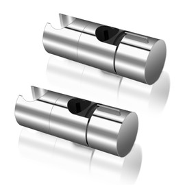 Shower Head Holder,WideSmart 2 Pcs Hand Shower Holder Adjustable Shower Holder Bracket Replacement 360° Rotation Sprayer Holder Suitable for Slide Bar for Shower Rods with Outer Diameter of 18-25 mm