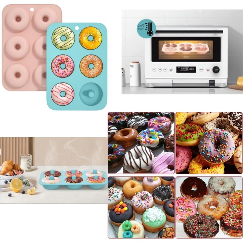Moldes Para Donas y Rosquillas de Silicona Antiadherente - Paquete