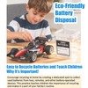 Battery Recycling Container with Battery Testers for Household Batteries, QHAND