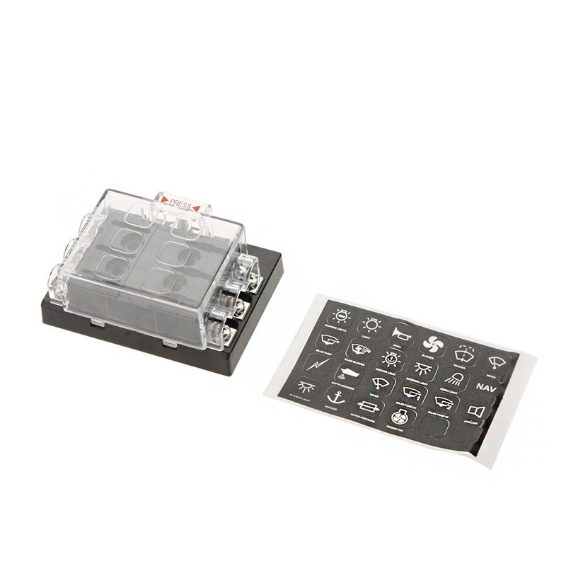 Ronben 6 Way Circuit 32V DC Blade Fuse Box Block