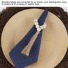 6 Servilleteros de Cuentas de Madera con Borlas, Servilletero para
