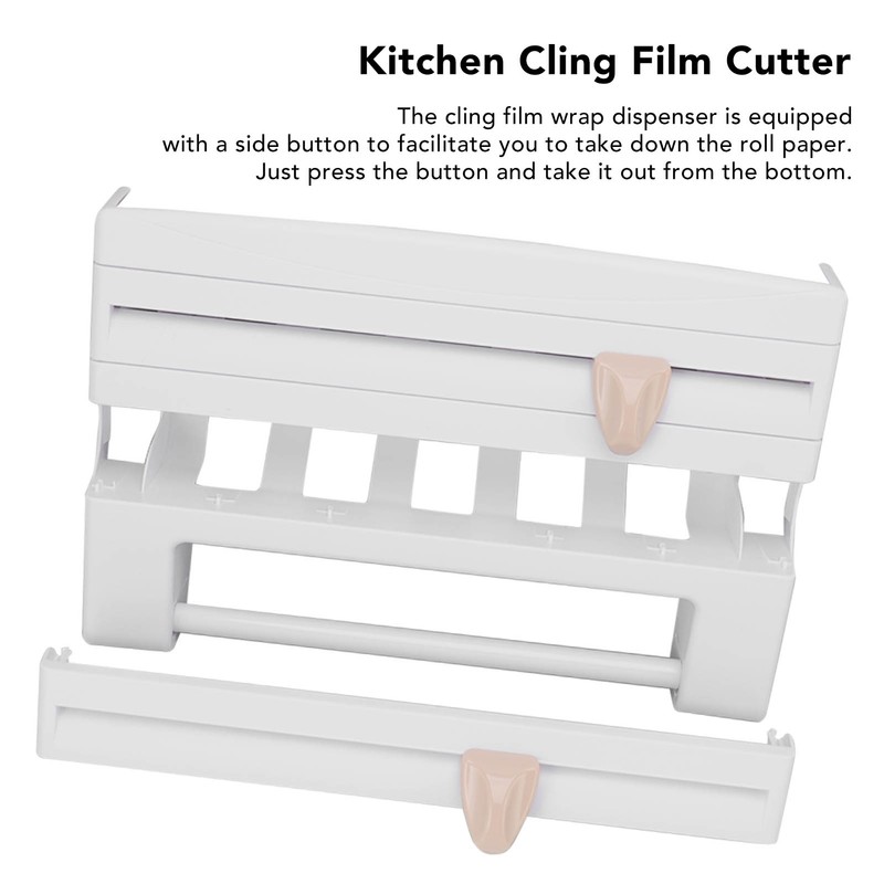 Cling Film Holder Wall Mount Multifunctional Cling Film Cutter with