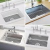 TOOVEM Farmhouse Sink Mat Drain Pad Protector 8.2"x12.5" Silicone Kitchen