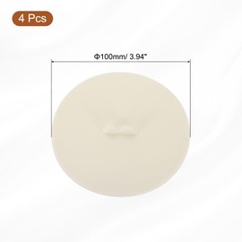 uxcell Silicone Cup Lids, 4Pcs Silicone Cup Covers, Reusable Anti-Dust Tight Seal Silicone Mugs Cover for Drink Cup, Glass Cup, Coffee Cup (Cream White)