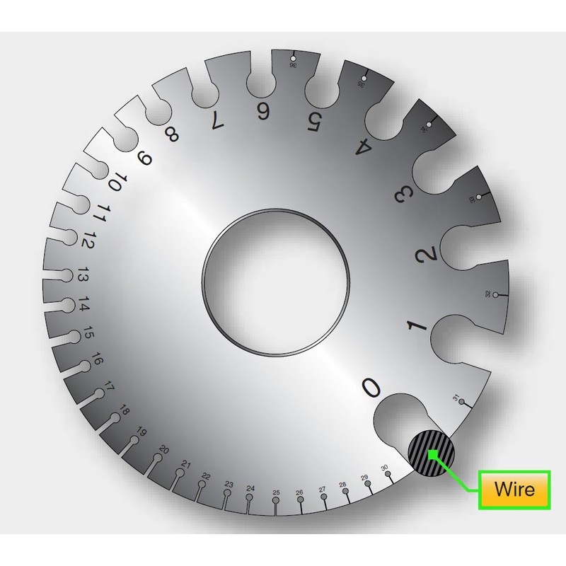Stainless Steel SWG Wire Gauge Measure Wire Thickness & Sheet