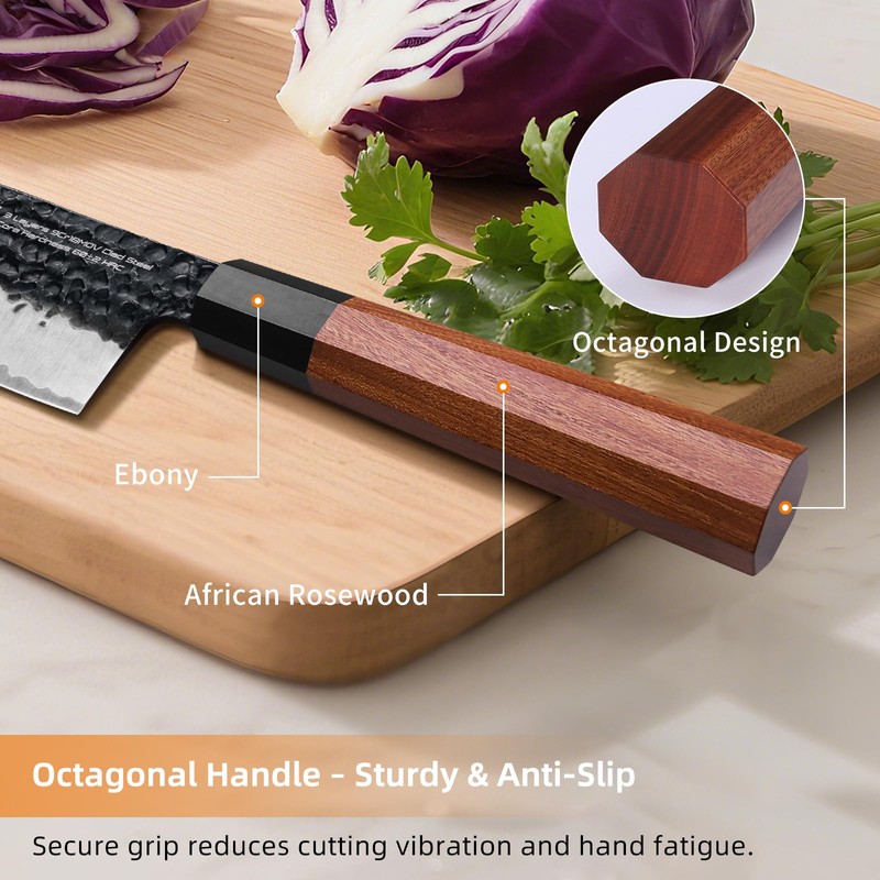 FINDKING Dynasty Series Japanese Nakiri Knife, Professional Vegetable Cleaver, 9Cr18MoV