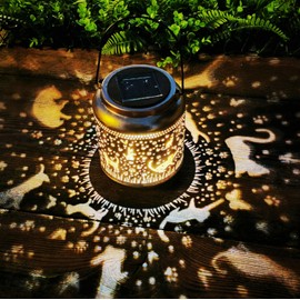 Cat Solar Lanterns, Outdoor Waterproof Hanging Lights,Cats Solar Lights Gifts for Women, Mom, Grandma and Cats Lovers,Metal Cats LED Garden Decor for Yard, Lawn, Patio, Backyard and Porch