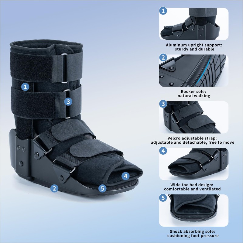 kefit Walking Boot, Orthopedic Boot Fracture Boot for Sprained Ankle,