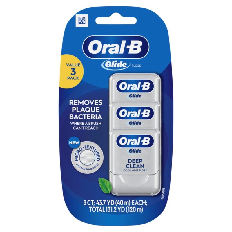 Oral-B Glide Dental Floss, Shred Resistant, Gentle on Gums, Natural