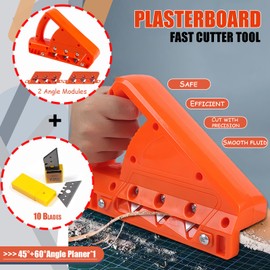 Drywall Cutting Tool, Plasterboard Edger Fast Cutter, Precise 45 60 Gypsum Board Chamferer With 10 Blades, Woodworking Hand Smoothing Planes, Perfect Angle Planers for Woodworkers