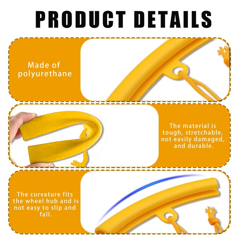 Piburth Car Tire Changing Rim Protector, 5 Pcs Wheel Changing